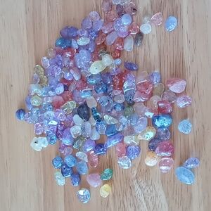 Multi Color Chip Crackle Beads
